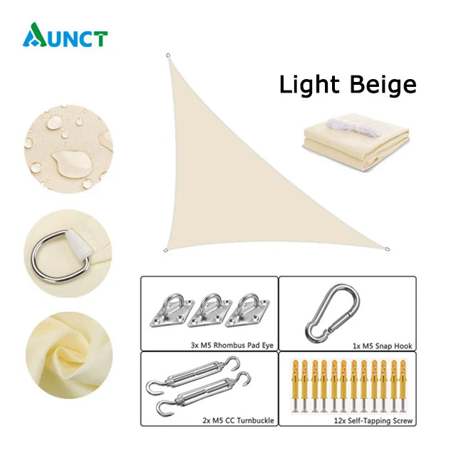 Waterproof Sun Shelter Triangle Sunshade Protection Outdoor  Cover Garden Patio Pool Shade Sail Awning Camping Sun Shade 420D