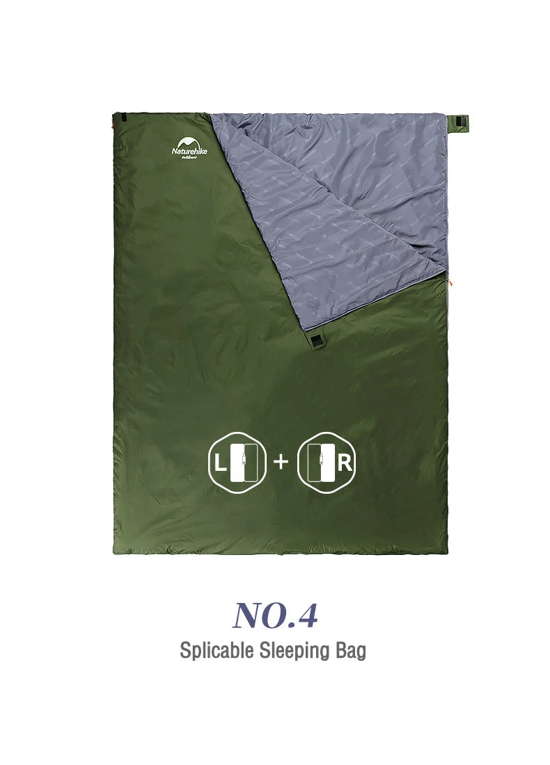 NaturehikeLW180 Sleeping Bag Ultralight Portable Sleeping Bag Spring Summer Sleeping Bag Outdoor Hiking Camping Travel Equipment