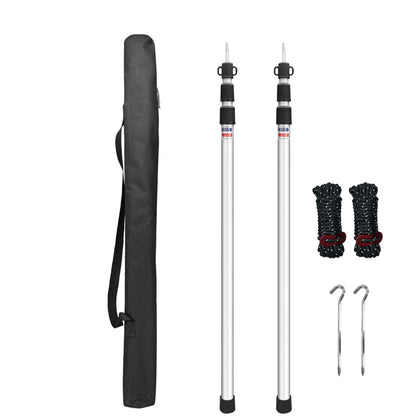 Adjustable Aluminum Tarp Poles – Tent & Awning Support Rods