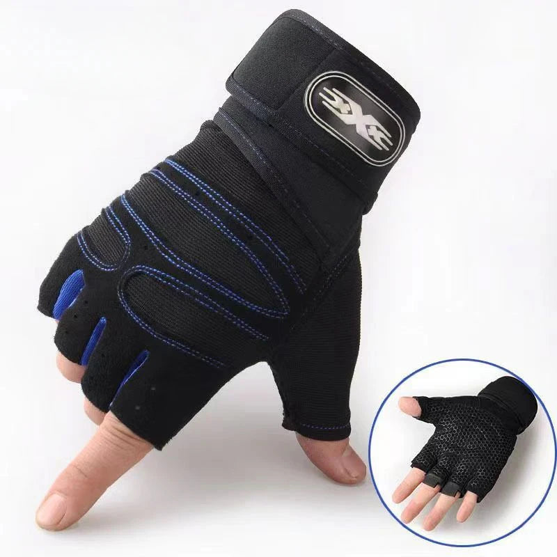 Men's and Women's Outdoor Cycling Hiking Shock Resistant Gloves Fitness Weightlifting Anti Slip Wrist Protection Gloves