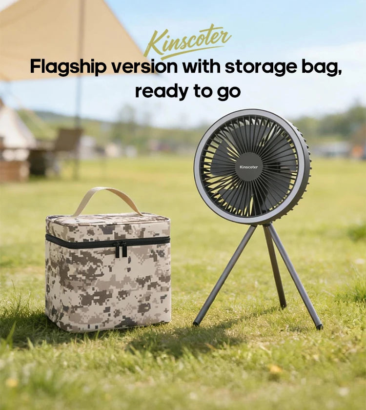 10000mAh 4000mAh Camping Fan Rechargeable Desktop Portable Circulator Wireless Ceiling Electric Fan with Power Bank LED Lighting