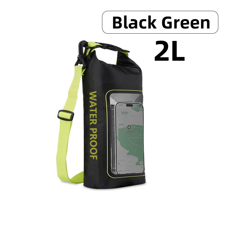 2L/5L PVC Swimming Waterproof Bag,Mobile Phone Waterproof Dry Bag for Trekking Drifting Rafting Surfing Boating Storage Bag