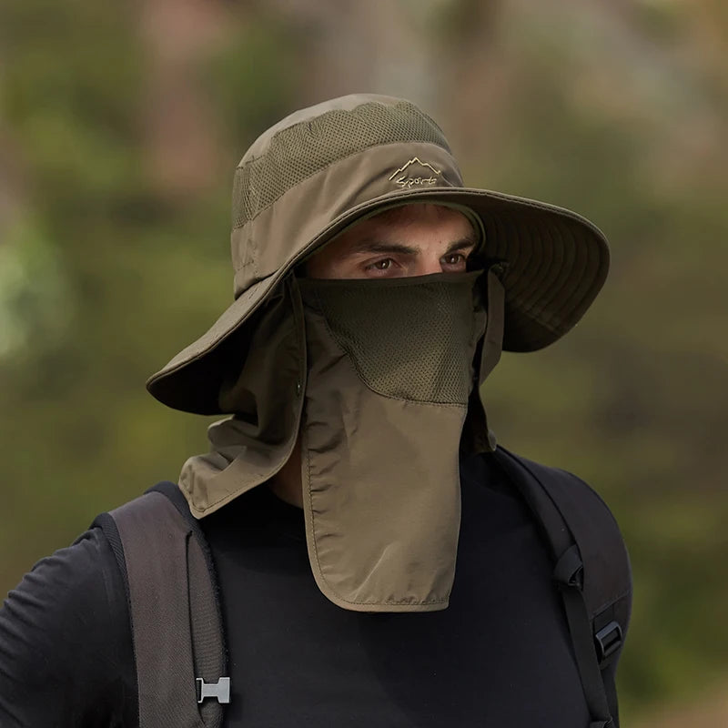 Breathable Fishing Sun Hat with Face Cover