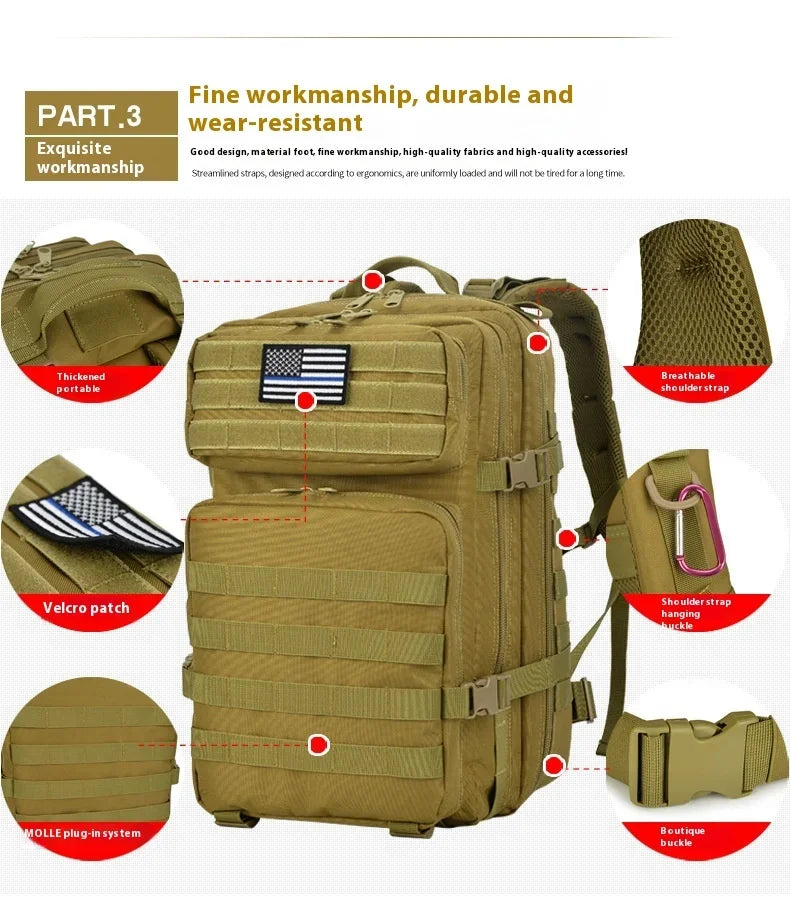 Climbing Outdoor Camouflage Backpack Men Bag Sports Travel Backpack Men Tactical Backpack Large Capacity Men Bags
