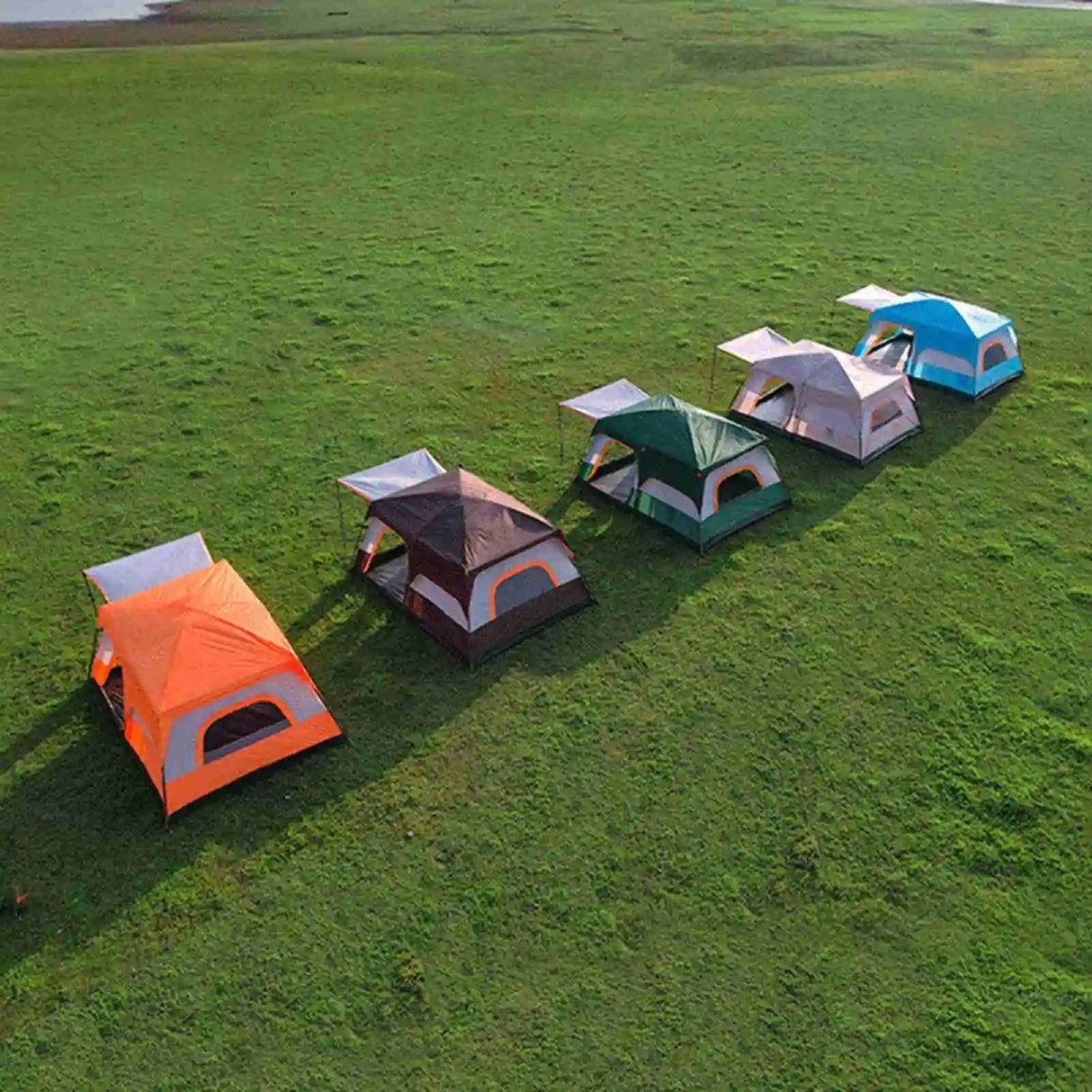 Luxury Tents For Camping Large Family Tent With Rooms 4-12 People Waterproof Two-Bedroom And One-living Room Design