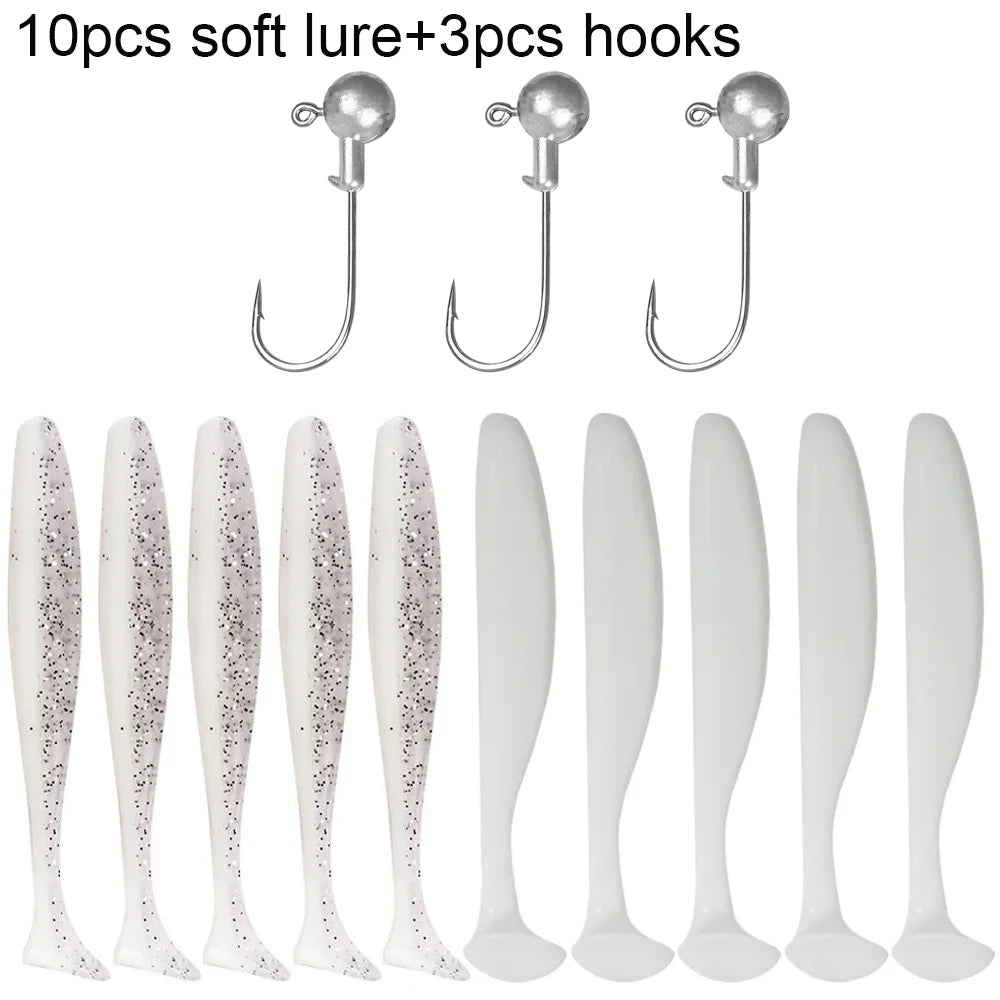 GOBAIT T-Tail Worm and Jig Head Kit