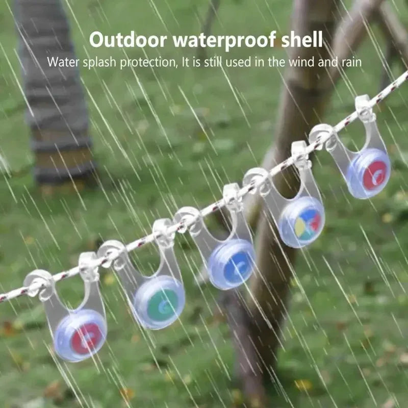 10 Groups LED Atmosphere Rope Lights Waterproof Outdoor Decor Lamp for Tent Camping Fishing Garden Family Party Decoration