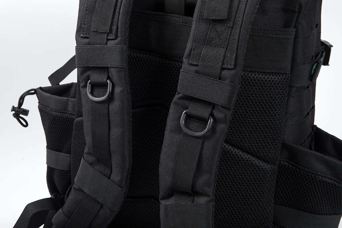 45L Tactical Backpack For Men With MOLLE Webbing System Outdoor Survival Gym Fitness Hiking Camping Backpack Dual Cup Holders Large Capacity Rucksack For Wilderness Trip Travel Daily Work Commute Outdoor Camping Activities Ge
