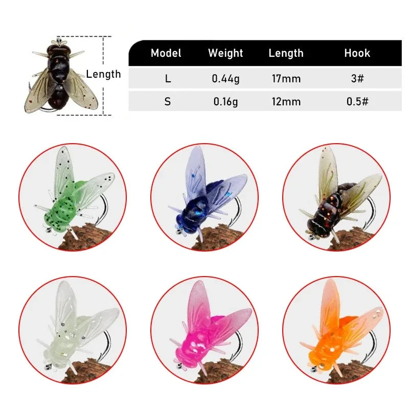 Soft Mosquito Bug Flies for Stream Fishing