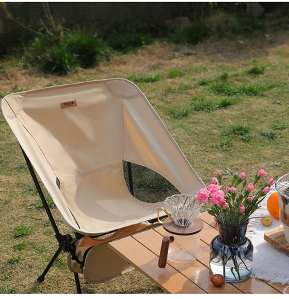 TARKA Foldable Camping Chairs Set Lightweight Folding Chair Ultralight Backpacking Moon Chairs for Garden Picnic Beach Fishing