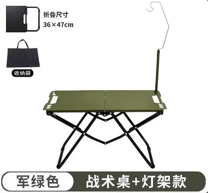 Portable Folding Camping Table,Stainless Steel Outdoor Dining Table,Compact Design for Camping,Beach, BBQ,and Hiking (Foldable)