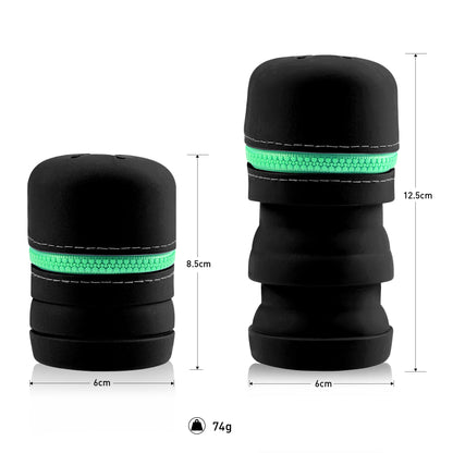 Porfory Foldable Silicone Trash Pouch with Carabiner