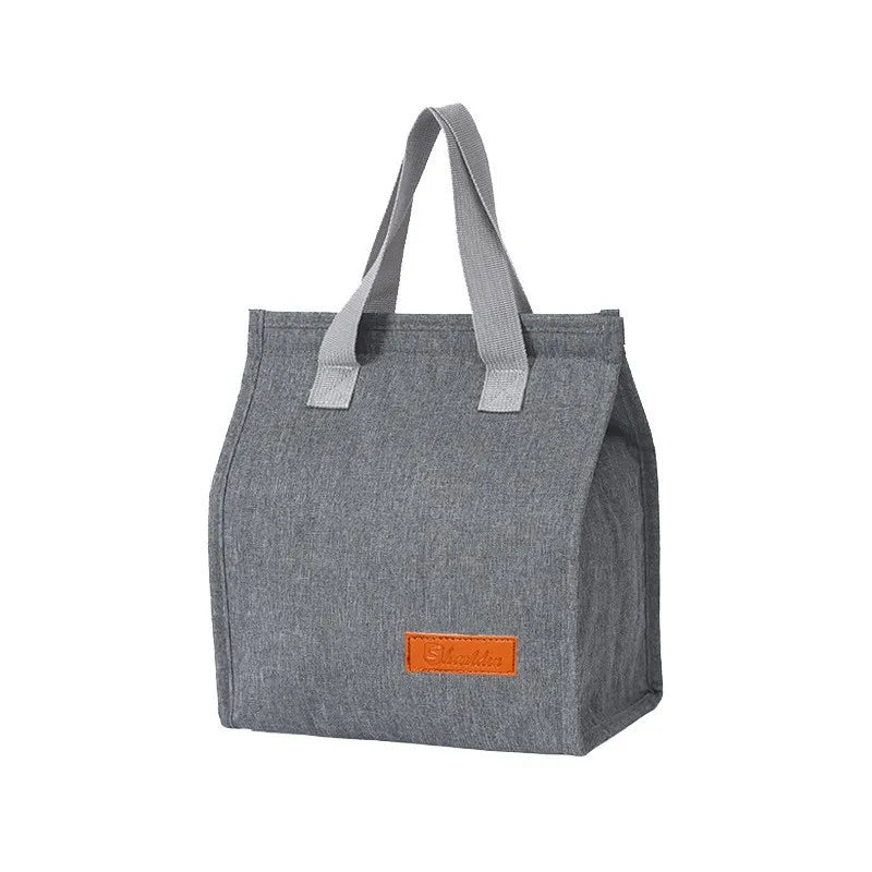Portable Thermal Insulated Lunch Bag Simple Large Capacity Handle Lunch Tote for Work Picnic Travel Lunch Box