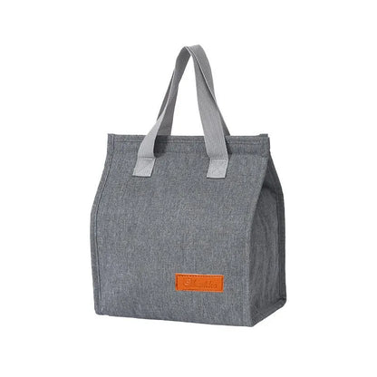 Portable Thermal Insulated Lunch Bag Simple Large Capacity Handle Lunch Tote for Work Picnic Travel Lunch Box