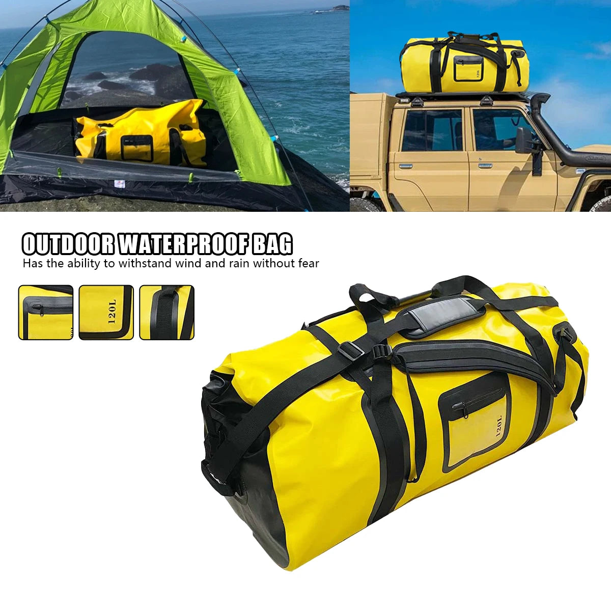 Waterproof 20L/40L/50L/66L/70L/100L Dry Storage Bag for Bicycle Mototcycle Travel, Swimming, Boating, Kayaking, Camping & Beach