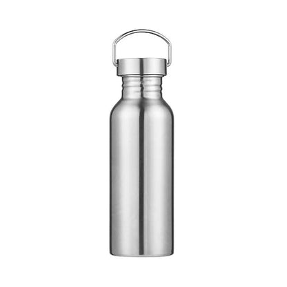 Portable Stainless Steel Bicycle Water Bottle Sports Fitness Single Walled Vacuum Insulated Metal Flask