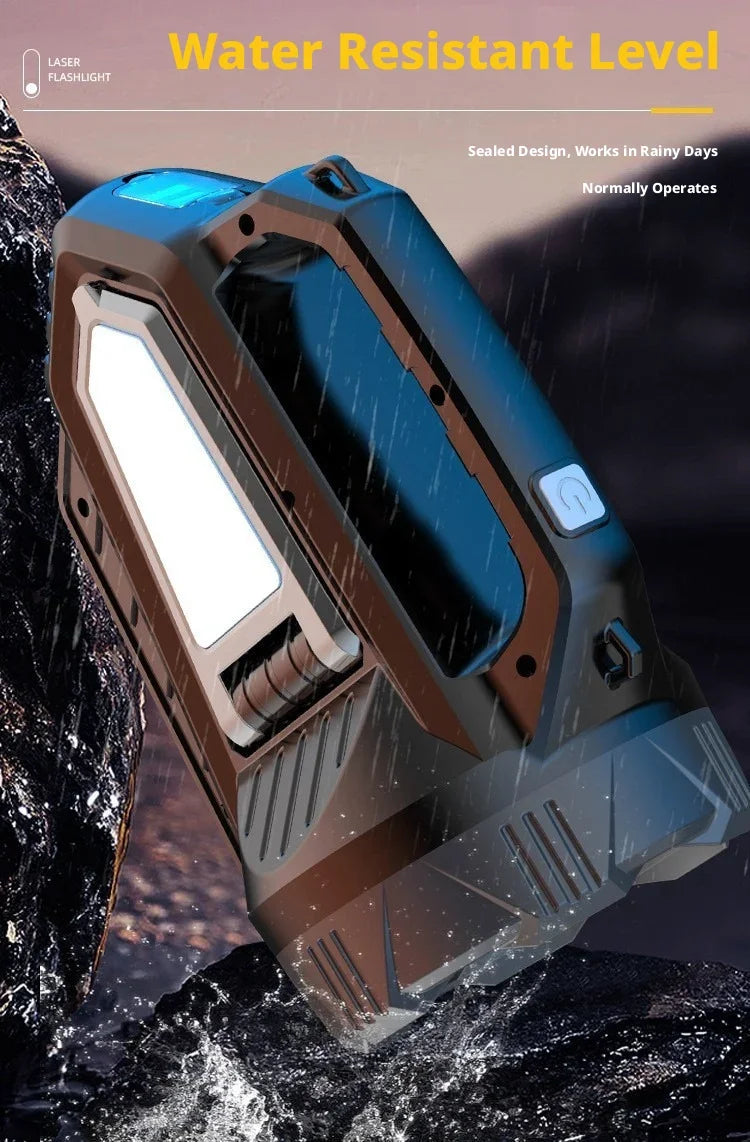 Solar-Powered High-Intensity Emergency Lantern, Multi-Functional  Lamp with Red Warning Light for Home Use  Outdoor Camping