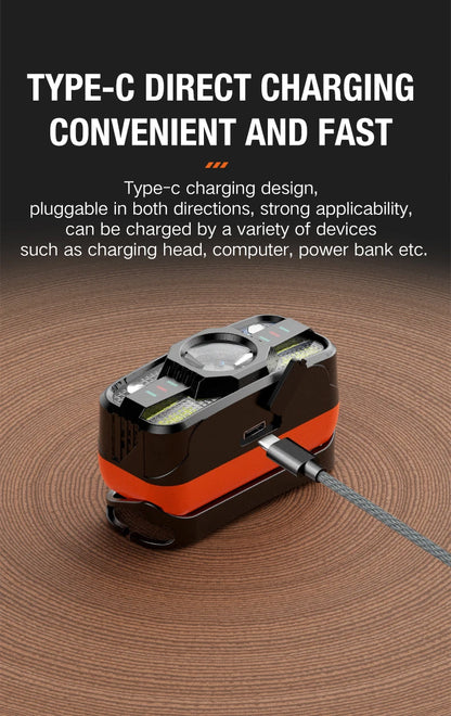 6 Lighting Modes USB Rechargeable LED Headlamp Portable Light with Built in Battery Fishing Head Torch Outdoor Camping Lantern