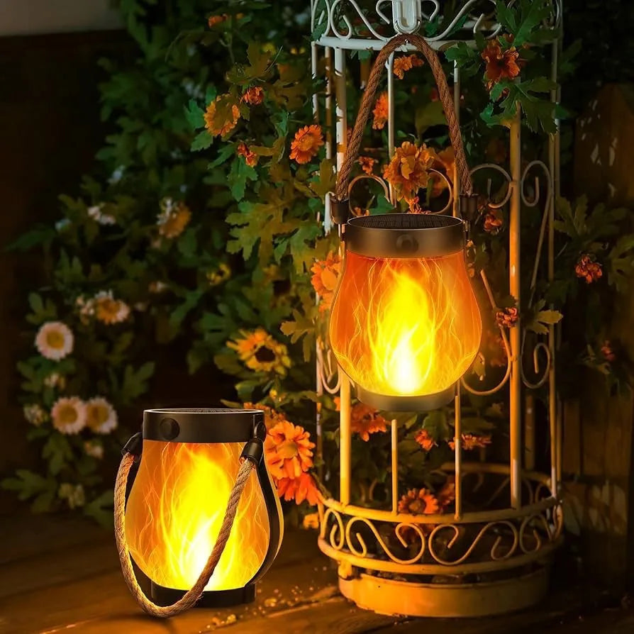 Solar Flame Rope Lantern – Flickering 3D Flame, Type-C