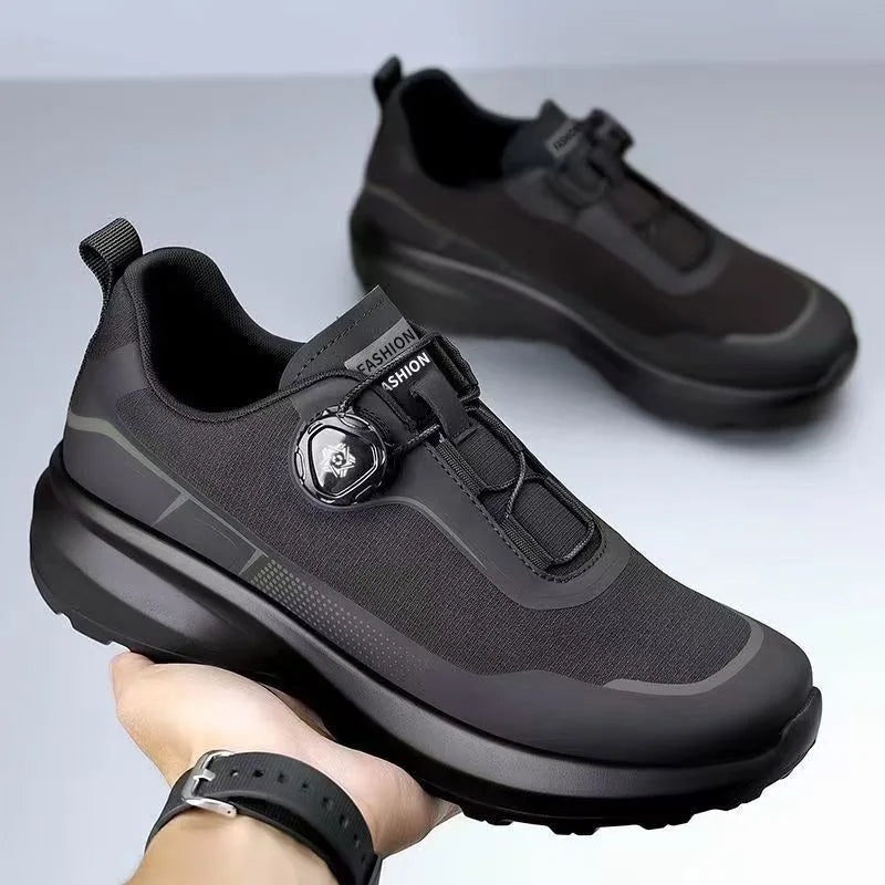 Men’s Outdoor Sneakers 2025 – Thick Sole Breathable Casual Hiking Shoes