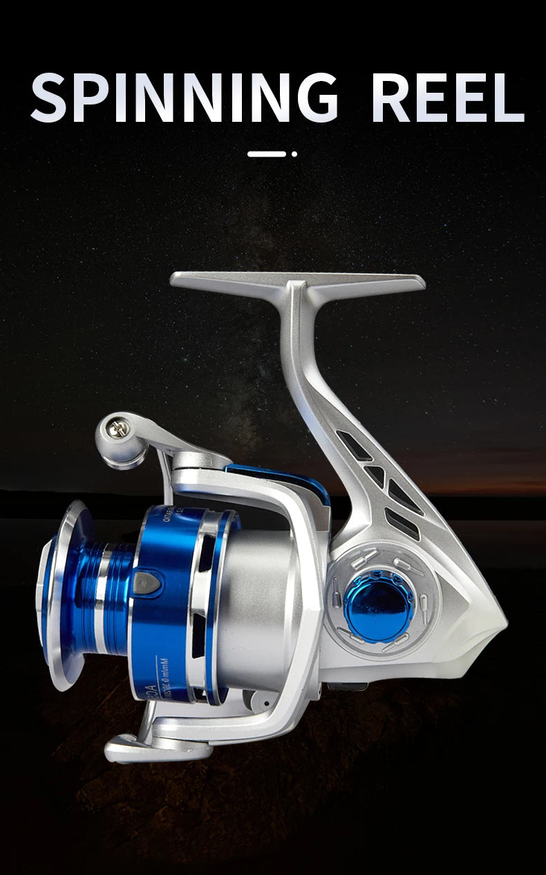 BILLINGS AC Spinning Reel,Saltwater Freshwater Fishing Reel,22LB Max Drag,5.2:1 Gear Ratio,With Metal Spool&Fold Rocker