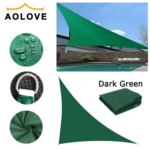 Waterproof Sun Shelter Triangle Sunshade Protection Outdoor  Cover Garden Patio Pool Shade Sail Awning Camping Sun Shade 420D