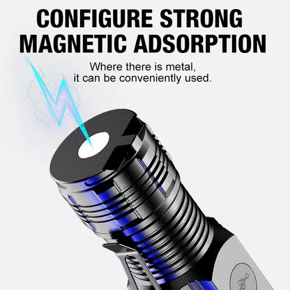 New Ultra Powerful Flashlight 3 Core LED Mini Tactical Flashlight USB Rechargeable High Power LED Torch With Magnet Hand Lamp