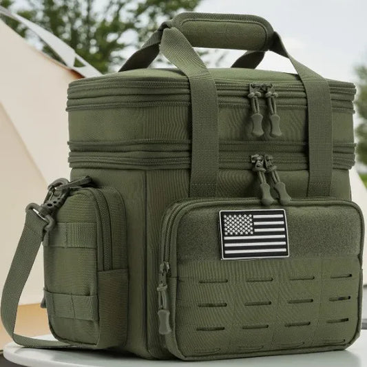 18L Outdoor Insulated Cooler Bag Tactical Lunch Box For Men Expandable Work Camping Outdoor Picnic Leakproof Thermal Bag