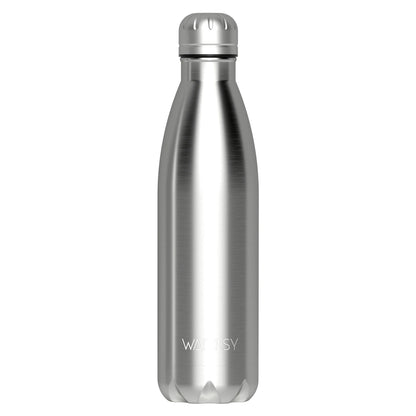 WATERSY 500ml Stainless Steel Water Bottle Insulated Vacuum Flask Double Wall Thermal Cup Keep Cold Hot Sports Kettle