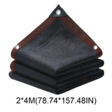 Black Shade Cloth with Grommets 50% Sunblock Mesh Cover Anti-UV Garden Balcony Plant Sunshade Net For Outdoor Greenhouse Awning