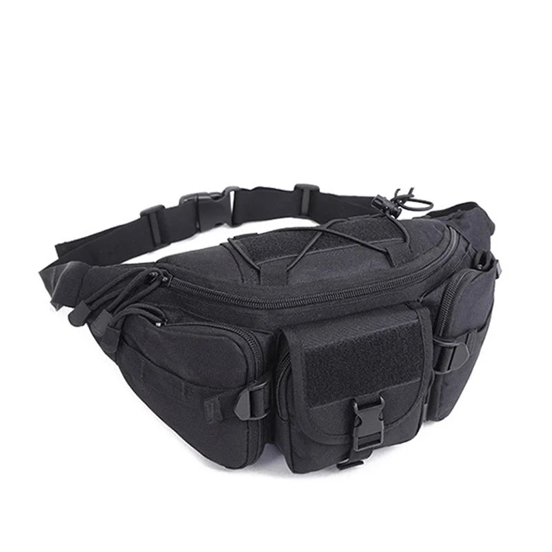 HOMEFISH Outdoor Waist Bag Men's Tactical Waterproof Molle Camouflage Hunting Hiking Climbing Nylon Mobile Phone Belt Pack