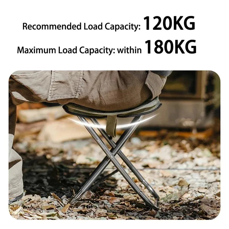 Naturehike Folding Stool for Outdoor Leisure Portable Lightweight Aluminum Chair High Load Travel Camping Foldable Fishing Chair