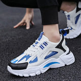 Men’s Casual Sports Shoes 2025 – Platform Sneakers with Breathable Mesh & Leather Stitching