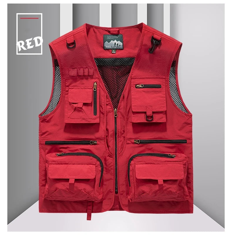 FGKKS Multi-Pocket Breathable Fishing Vest