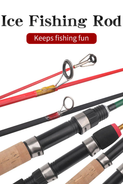 Mini Telescopic Ice Fishing Rod with 3 Tips