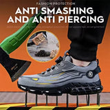 Men’s Outdoor Safety Shoes – Breathable Non-Slip Hiking Sneakers | Anti-Smash Steel Toe Work Boots