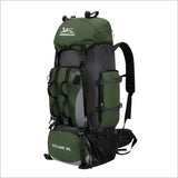 90 liters waterproof hiking camping mountaineering backpack, large capacity outdoor travel bag, backpacking sports equipment