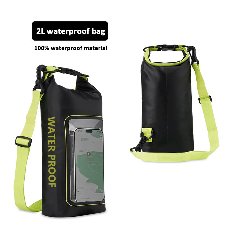 2L/5L PVC Swimming Waterproof Bag,Mobile Phone Waterproof Dry Bag for Trekking Drifting Rafting Surfing Boating Storage Bag