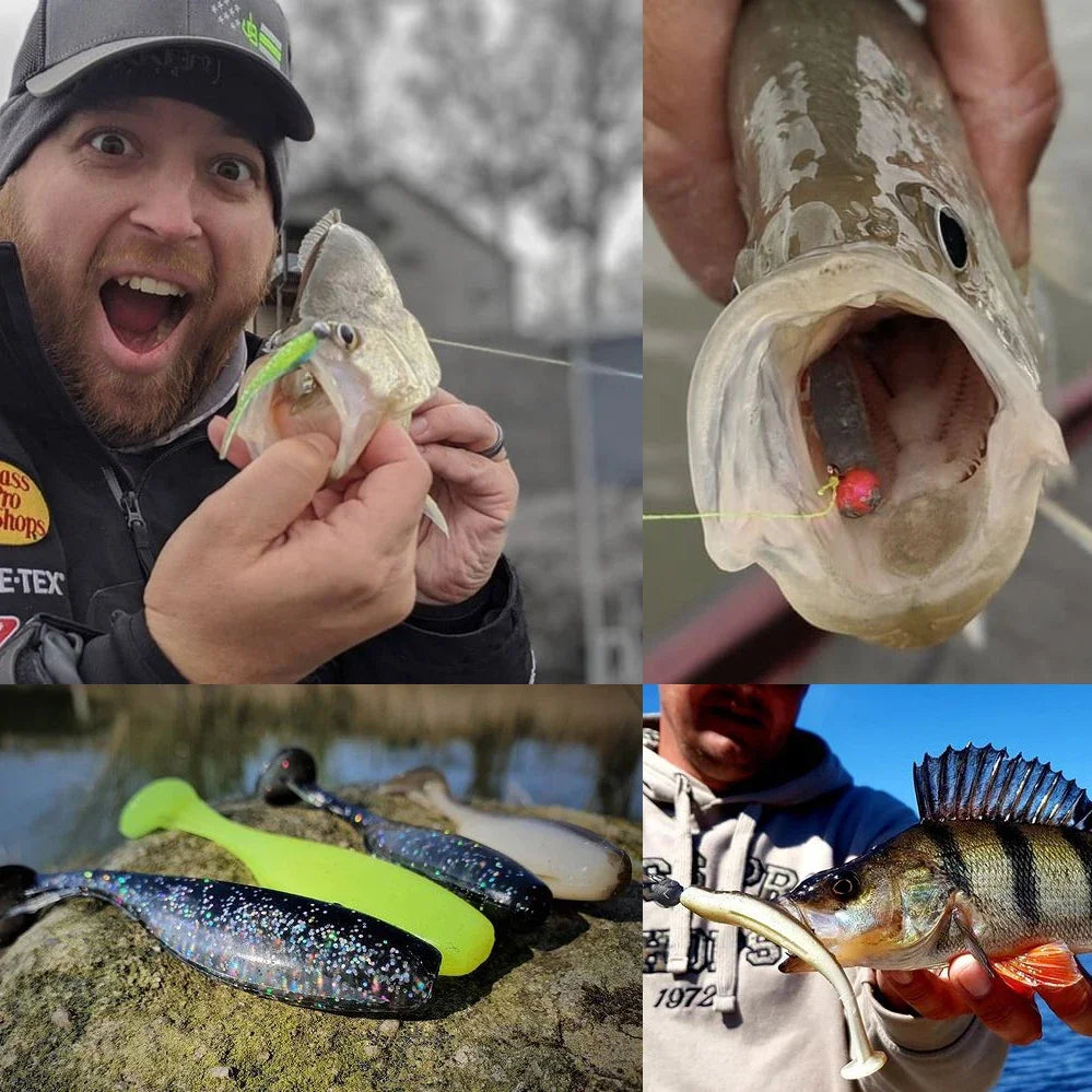 GOBAIT T-Tail Worm and Jig Head Kit