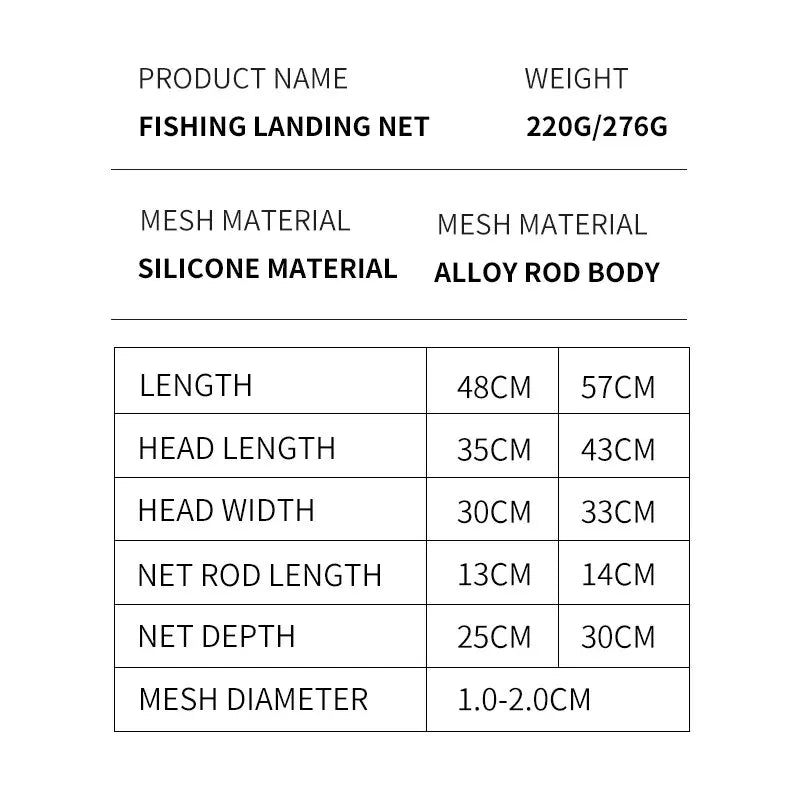 TAIYU Ultralight Silicone Mesh Landing Net