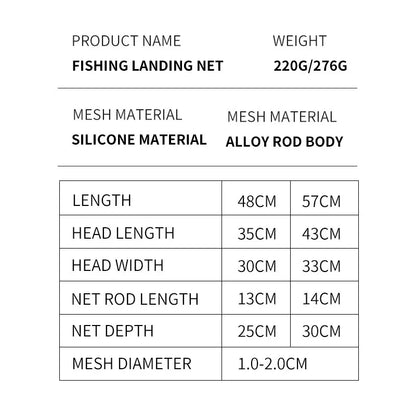 TAIYU Ultralight Silicone Mesh Landing Net