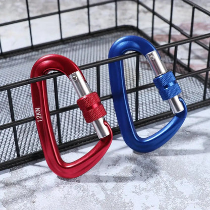 Quality Aluminum Security Master Lock Accessories Mountaineering Protective Equipment Professional Carabiner Climbing Key Hooks