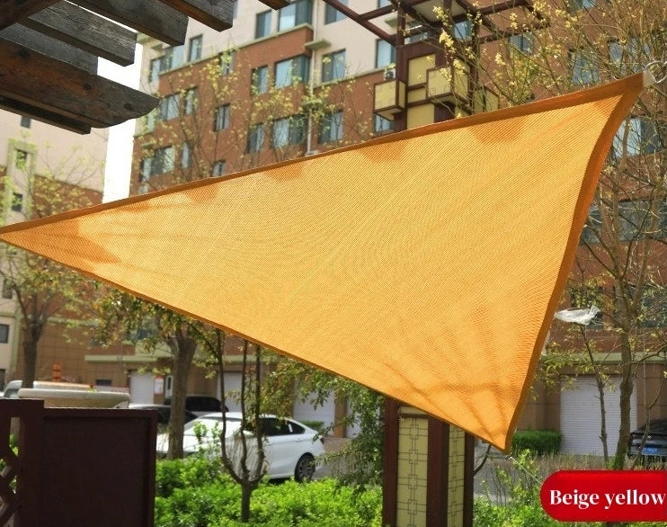 Triangle Sun Shade Sail Permeable Canopy Sand for Patio Garden Yard Deck Pergola Encrypt Breathable Outdoor Canopy Sunshade Net