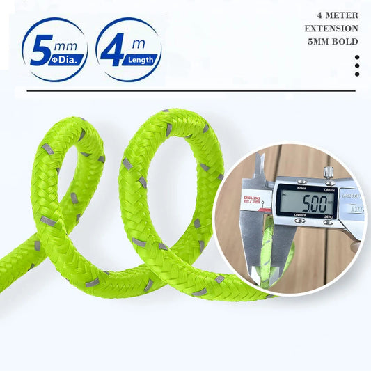 4Pcs 5mm Outdoor Tent Guyline Ropes 4M Reflective Camping Guy Lines with Adjuster Tensioner Camping Accessories for Tarp Canopy