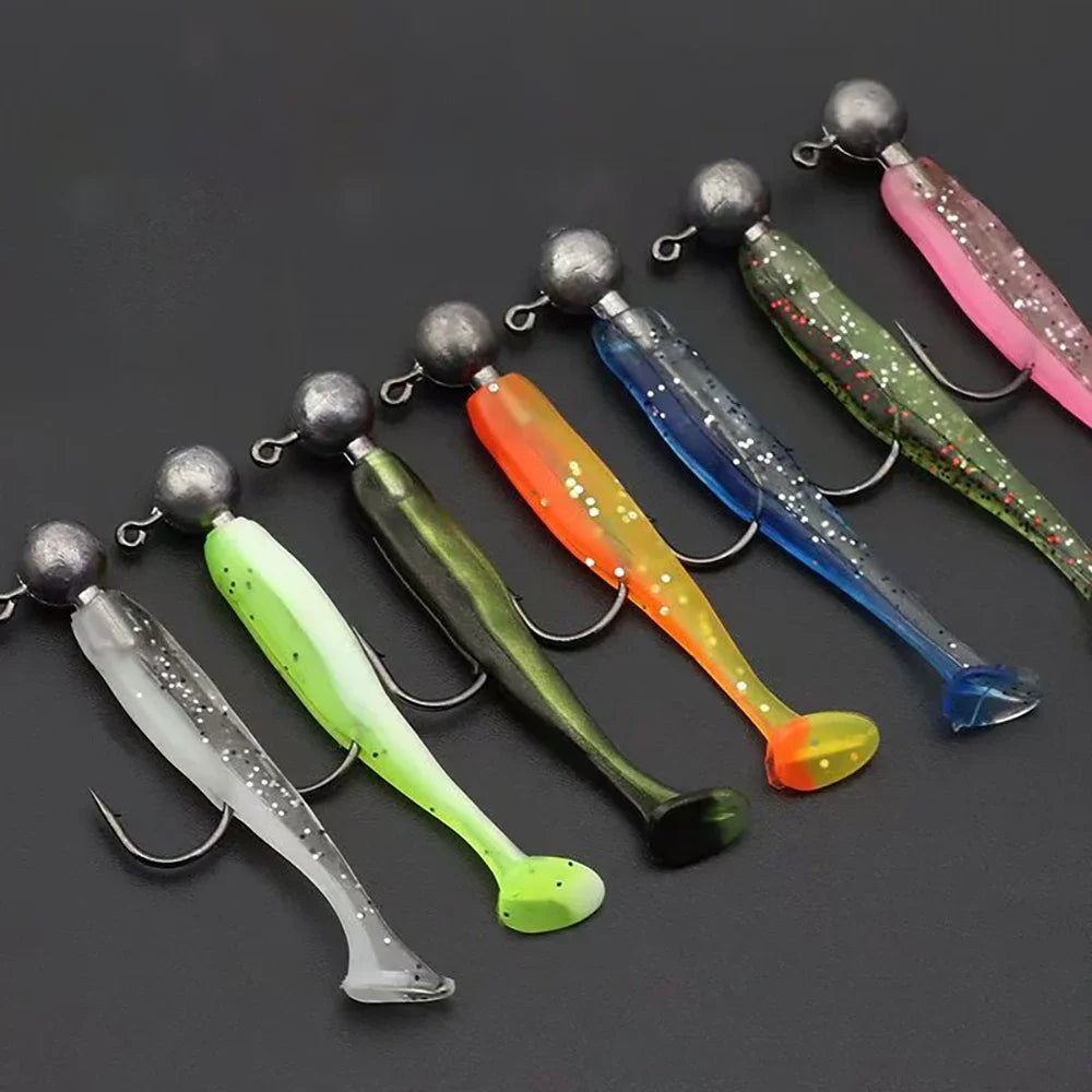 GOBAIT T-Tail Worm and Jig Head Kit