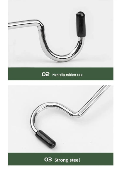 Stainless Steel Portable Light Stand Holder Hooks for Tent Pole Lamp Hanger Hunting Fishing Lantern Outdoor Camping Tools