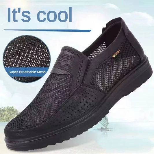 Men’s Summer Casual Sneakers 2025 – Breathable Mesh Slip-On Shoes with Chunky Sole | Lightweight & Affordable
