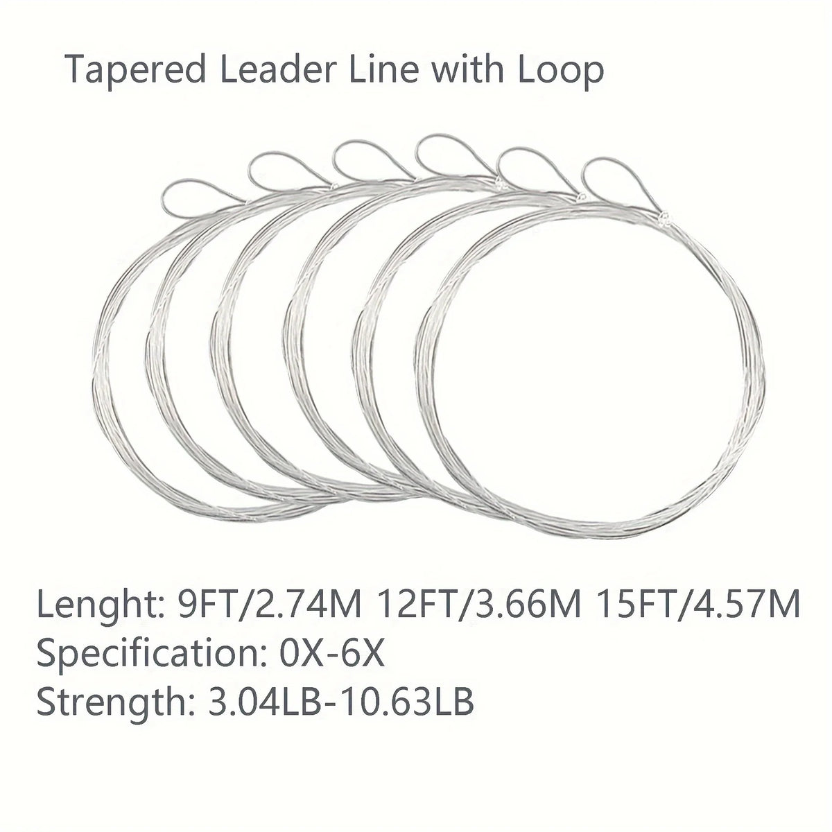 Aventik Pre-Tied Loop Tapered Leaders (6 Pack)