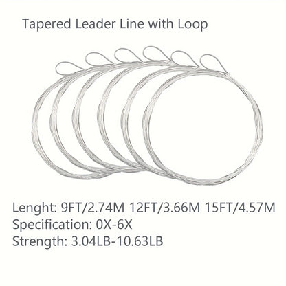 Aventik Pre-Tied Loop Tapered Leaders (6 Pack)