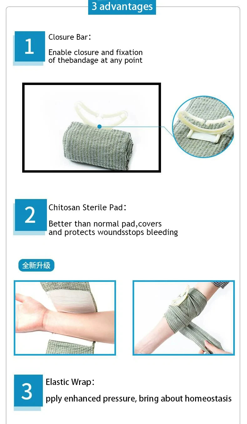 Emergency First Aid Trauma Kit With Israeli Bandage For Outdoor Camping Hiking Security Protection Wound Care